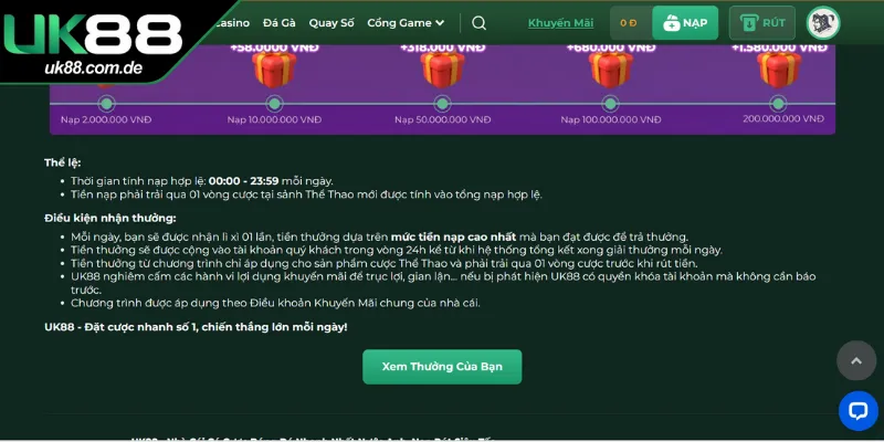 Những điều cần chú ý khi tham gia khuyến mãi UK88